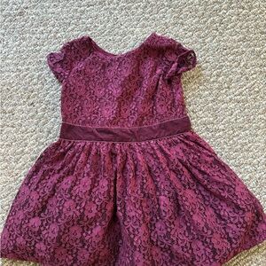 Carter's Burgundy Lace Kids Dress